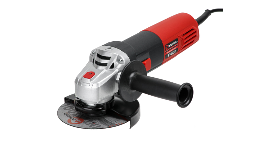 INTERTOOL WT-0223 Шліфмашина кутова, 1100Вт, діаметр кола 125мм, регулювання обертів 3000-12000 об / хв